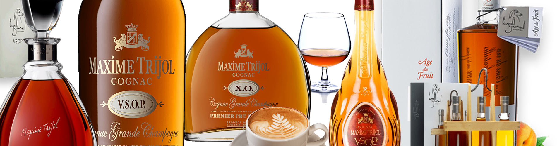 cognac de prestige Maxime Trijol, Naud, Léopold Gourmel vente en Suisse